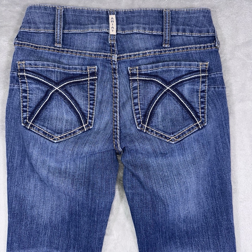 Ariat Real Denim Rosa Jeans Womens 27s Bootcut Stretch Cowgirls Western Rodeo - Picture 12 of 14